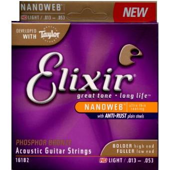 Elixir (エリクサー) アコースティックギター弦 16182 Phosphor Bronze NANOWEB HD Light 3セット