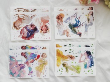 春季系列-私語女貼紙4MIX PET（philip's store）