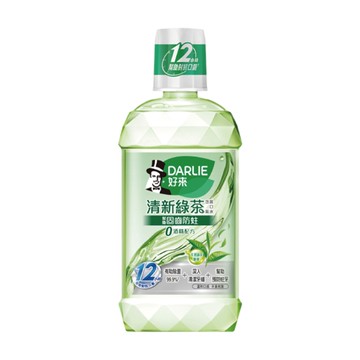 DARLIE 好來 清新綠茶漱口水 無酒精配方 (500ml/瓶)【杏一】