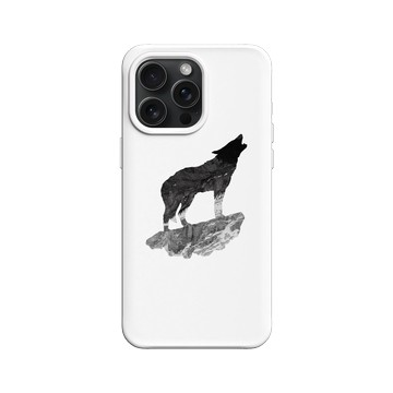 iPhone 15 Pro Max SolidX 白 - Animal Silhouette / 動物剪影 - 狼嚎