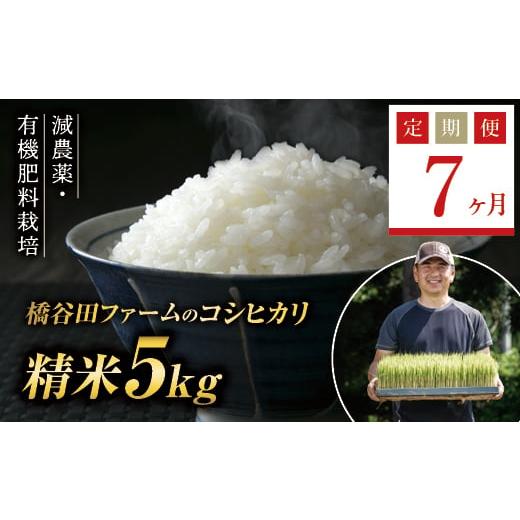 ふるさと納税 福島県 西会津町 《定期便7ヶ月》減農薬・有機肥料栽培 西会津産米コシヒカリ 精米 5kg 米 お米 おこめ ご飯 ごはん 福島県 西会津町 F4D-0381