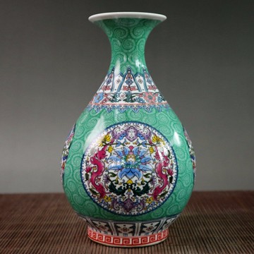 景德鎮陶瓷器花瓶擺件客廳插花 玉壺春花瓶 家居裝飾品酒柜玄關