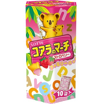 LOTTE樂天 小熊餅-家庭號草莓風味195g