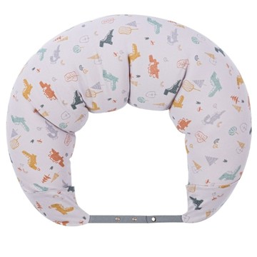 GENNIE'S 奇妮 智能恆溫抗菌月亮枕 恐龍樂園  沉穩灰