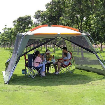 戶外超大天幕帳篷沙灘露營自駕燒烤遮陽棚防曬防雨戶外涼棚餐廳帳