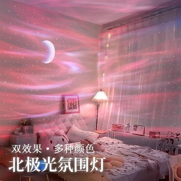 ✨臺灣出貨✨小紅書氛圍燈網紅浪漫水波紋投影燈臥室動態小夜燈方形氛圍燈