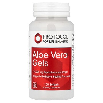 Protocol for Life Balance, 蘆薈凝膠，100 毫克，100 粒軟膠囊