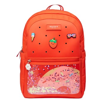 Beatrix NEW YORK 洞洞包 後背包  甜甜圈紅  27 x 38 x 15cm