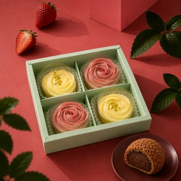 [3日內出貨] 買就送泡芙🎁【瀾島de GRATO】 經典檸檬塔+草莓乳酪塔(四入/六入禮盒) 贈 巧克力泡芙乙顆｜七夕放閃。爸氣加倍_