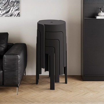 ??快速出貨?? 公司貨 家用凳子加厚塑料可疊放旋風餐桌板凳風車凳高圓凳膠凳子簡約椅子