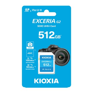 KIOXIA EXCERIA G2 SDXC UHS-I (U3/V30) 512GB 記憶卡(LNEX2L512GG4)