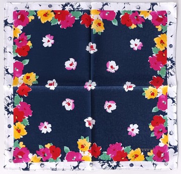 Givenchy 提花印花手帕 - 靛藍色 19 x 19 英吋