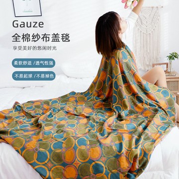 傳統紗布空調蓋毯竹纖維毛巾被單雙人夏季薄款夏涼被學生宿舍夏被