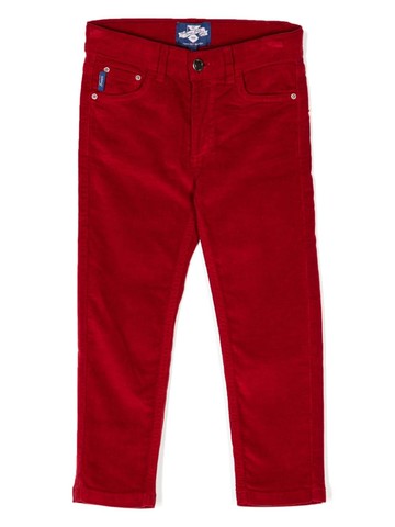 Trotters - Jake straight-leg trousers - kids - Cotton/Elastane - 4 - Red