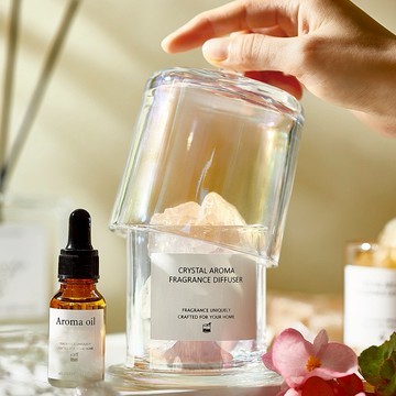 🔜 快速出貨【蝦米良品】高級禮盒！露水青苔晶石擴香石套組 香薰植物精油 質感玻璃擴香瓶 車用香氛石 聖誕節交換禮物 生日禮物 情人節禮物 送禮 贈品