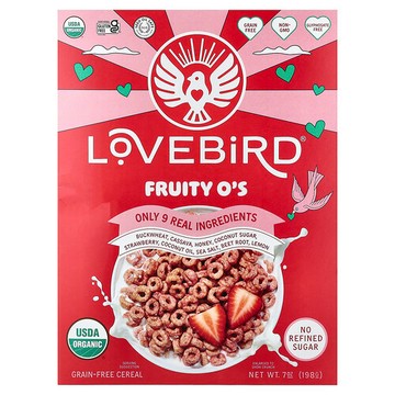 Lovebird, 無穀物麥片圈，有機果味，7 盎司（198 克）