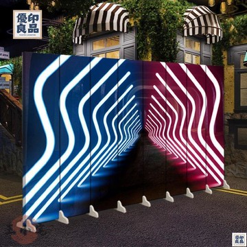 免運 公司貨 可開發票 【裝飾隔斷屏風 加贈底座】屏風隔間網紅屏風隔斷塗鴉夜店酒吧音樂餐廳折屏推拉摺疊遮擋直播背景墻紙 王小宅工廠現貨直銷 售後保障 全館八折 新品特價 yy815