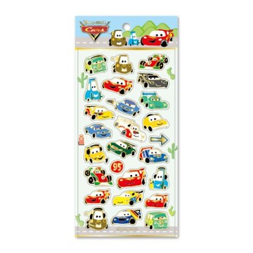 迪士尼Disney 燙金透明貼紙-汽車總動員