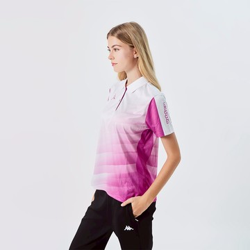 女款 百搭漸層短袖POLO衫