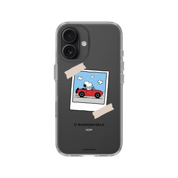 iPhone 16 Clear Case（相機按鈕） 透明 - 史努比 Snoopy - 拍立得-一起去兜風