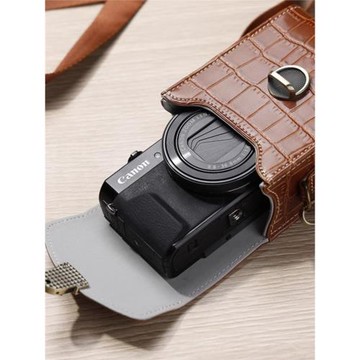 適用于索尼RX100 ZV1F ZV1相機包佳能G7X3 G7X2 SX740 SX720 G9X相機保護套皮質