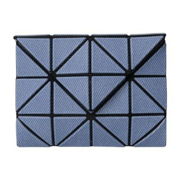 ISSEY MIYAKE  BAOBAO 幾何方格3x4對開釦式零錢包(霧面牛仔藍)
