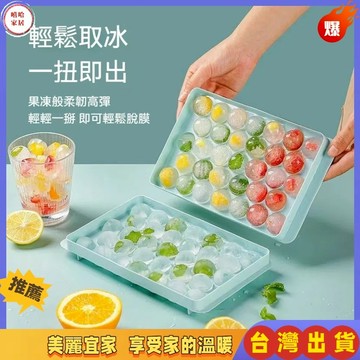 優選🏆圓形製冰盒33格 食用級 pp塑料 可堆疊製冰盒 多格冰塊模具 冰球模具 製冰模具 冰球製冰盒 製冰盒