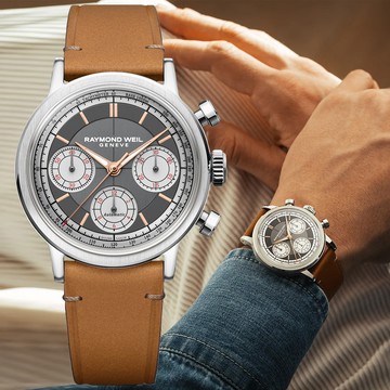 Raymond Weil 蕾蒙威 Millesime 復古系列 計時機械腕錶 39.5mm / 7765-STC-60651