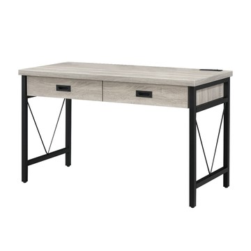 jp kagu 台灣製工業風含插座書桌-寬120cm(電腦桌/辦公桌/工作桌)