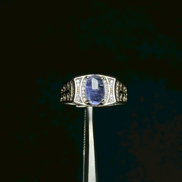 丹泉石純銀戒指 | 坦桑石 覺醒之石 潛力無限 中性 男款 925純銀 活圍 寶石戒指  S23AS19-12