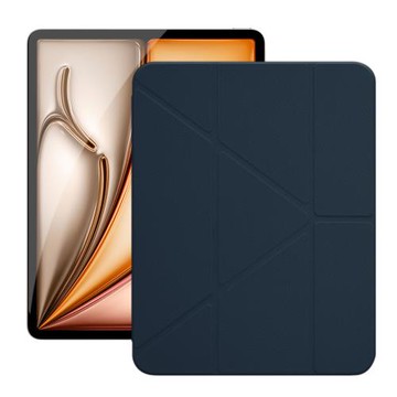 Dapad for iPad Air 13吋 2024雙折多功能平板保護套附筆槽