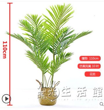 大型北歐仿真植物落地鳳尾葵簡約裝飾假花盆栽室內散尾葵綠植擺件 居家物語生活館 台灣樂天市場 Line購物