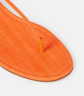 Aquazzura Almost Bare raffia-effect sandals