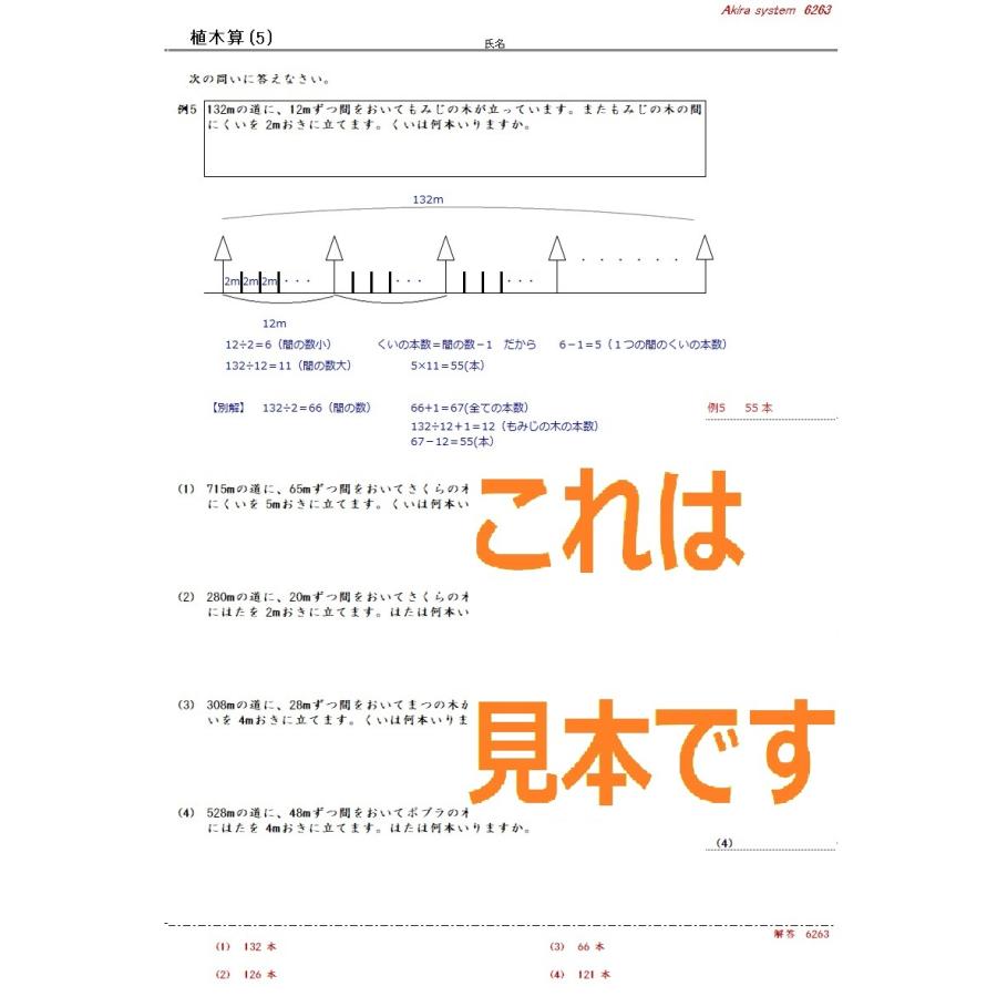 中学受験算数　解説植木算