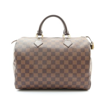 LOUIS VUITTON LV 路易威登 Speedy 30 波士頓包 手提包 棕色 棋盤格帆布 N41531 【二手名牌BRAND OFF】