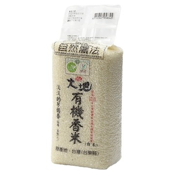池上多力米 池上大地 有機香白米  MOA自然農法  台灣台東縣產  高雄147  1.5公斤  1包  CNS一等