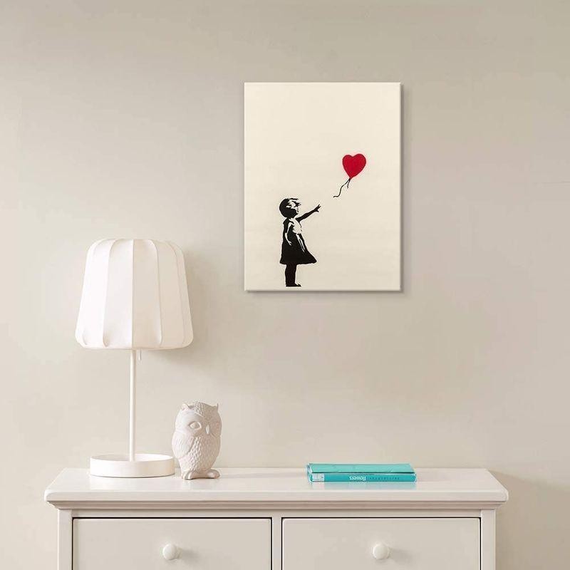 Banksy バンクシー 風船と少女 ポスター アートパネル キャンバス 絵画 インテリア 壁飾り 壁掛け | LINEショッピング