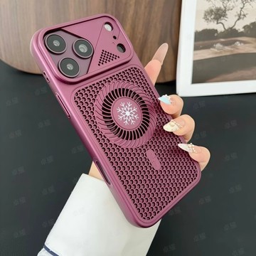 鏤空蜂窩 散熱透氣 磁吸無線充 手機殼 適用於 iPhone 18 17 16 15 14 13 12 Pro max