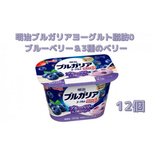 ふるさと納税 神奈川県 茅ヶ崎市 明治ブルガリアヨーグルト脂肪0　ブルーベリー＆3種のベリー（180g×12個）