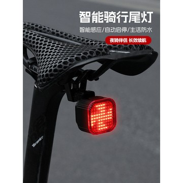 🚀桃園出貨🚀 公路自行車尾燈夜騎燈山地車後尾燈表情警示燈單車剎車騎行燈裝備