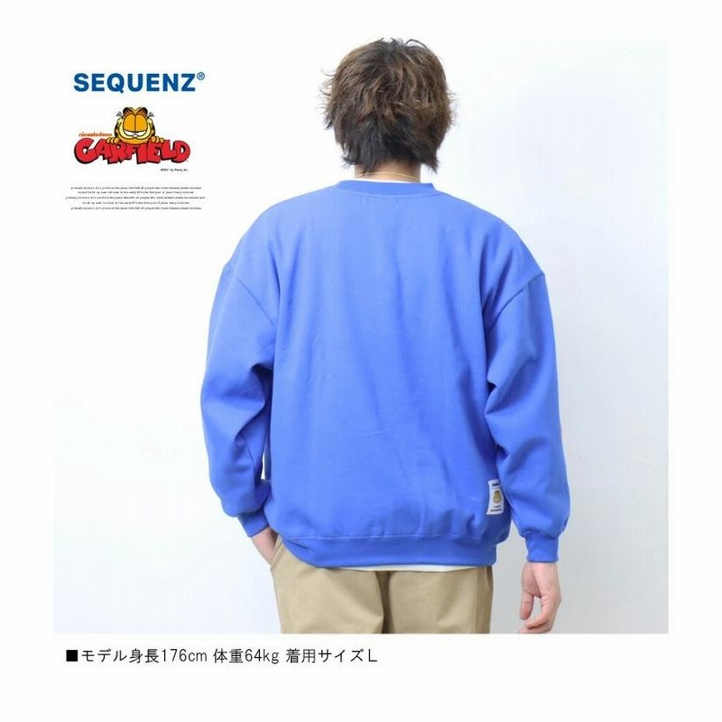 SEQUENZ ガーフィールド ファイヤーパターン スウェットシャツ SEQUENZ ガーフィールド ファイヤーパターン スウェットシャツ