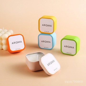 ⚡精選好物⚡丨彩色方糖罐香薰蠟燭 芳香小蠟燭 無香小蠟燭 香氛蠟燭 小蠟燭 燭臺 BNUJ
