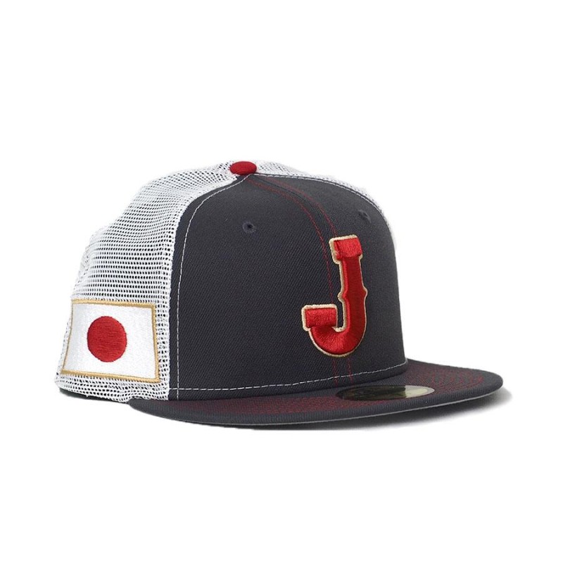 WBC 日本代表 侍ジャパン キャップ 2023 World Baseball Classic 59FIFTY Cap メッシュ ニューエラ/New  Era チャコール /ホワイト | LINEブランドカタログ