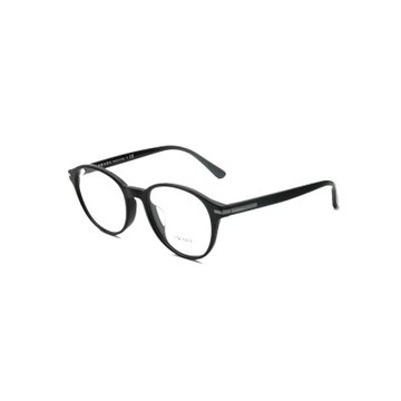 【PRADA 普拉達】圓框光學眼鏡(黑#VPR13WF 1AB1O1-51mm)