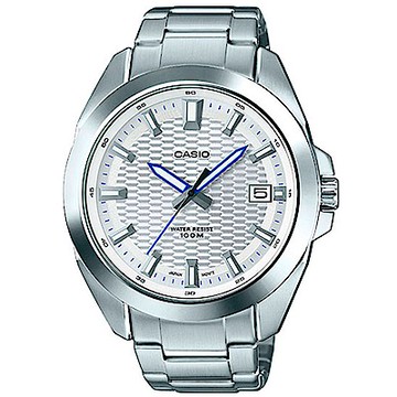 CASIO 都市雅痞風夜光指針男錶 (MTP-E400D-7A)-白面/51.5mm