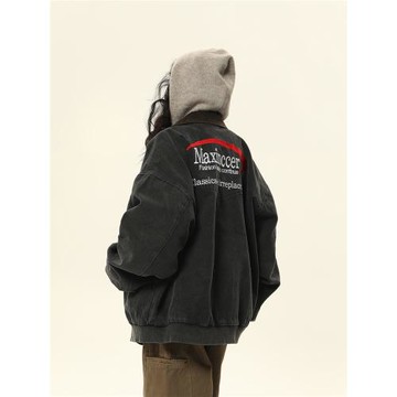 野生阿子美式復古做舊vintage潮牌工裝夾克外套秋冬翻領上衣ins