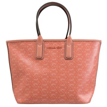 MICHAEL KORS JODIE 圓標MK印花手提托特包.粉橘