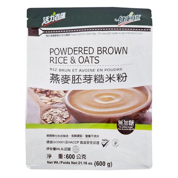 健康時代 燕麥胚芽糙米粉 無糖  600g  1入  1包