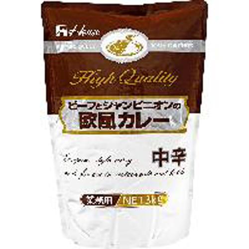 ハウス食品　３ｋｇ　ビーフとシャンピニオンの欧風カレー（中辛）　３ｋｇ×4個