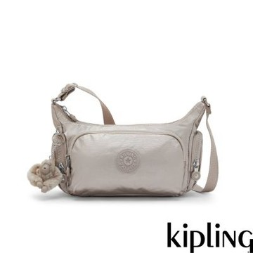 『牛角包』Kipling (網路獨家款)時尚霧金輕巧多袋側背包-GABBETTE S